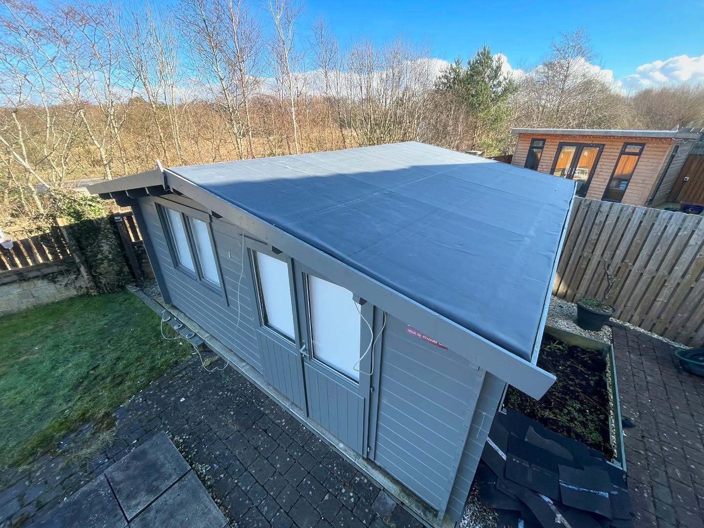 Professional garden room installation by Glasgow Fencing Contractors in Glasgow